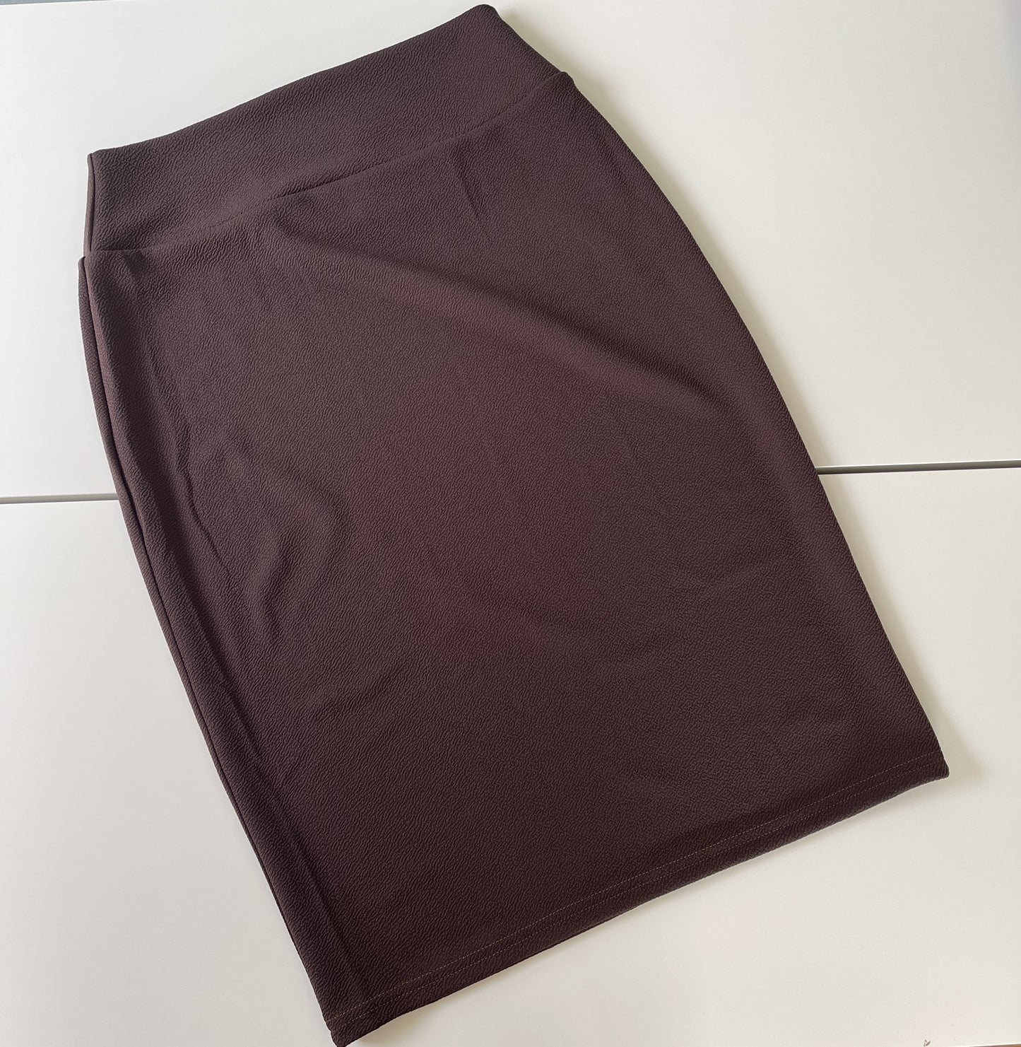Classic Yoga Waist Pencil Skirt - Brown