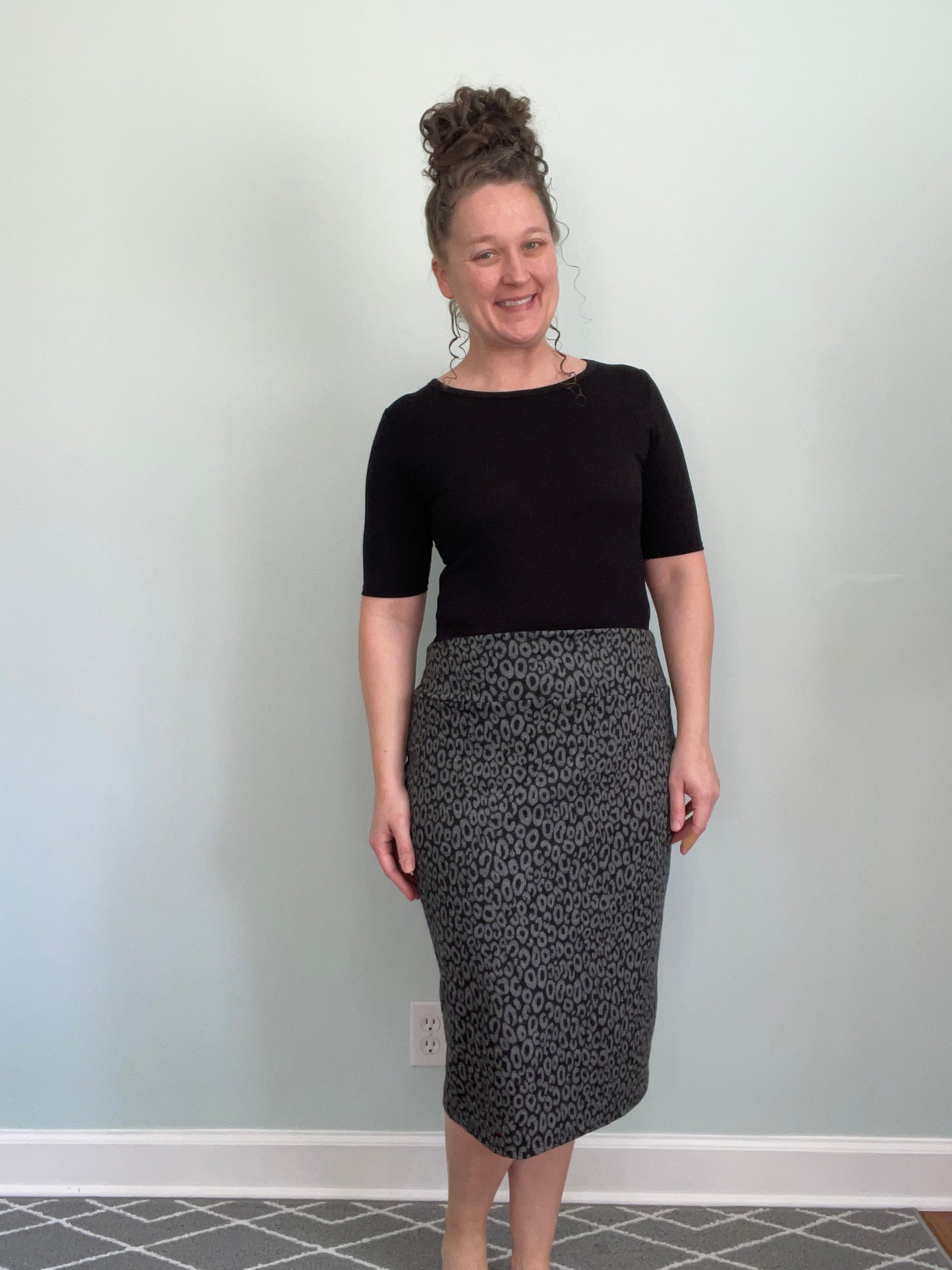 Classic Yoga Band Pencil Skirt - Cheetah