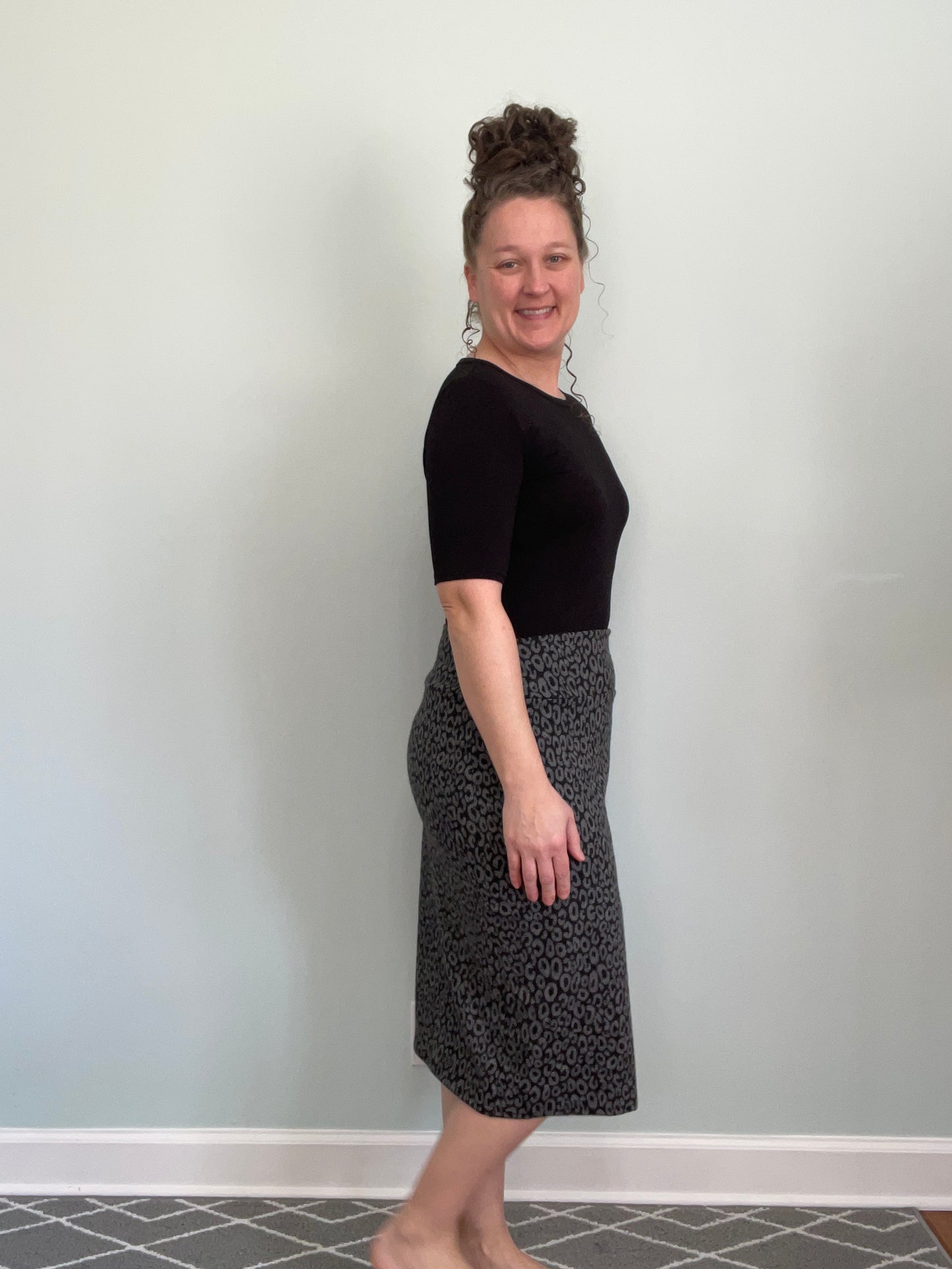 Classic Yoga Band Pencil Skirt - Cheetah