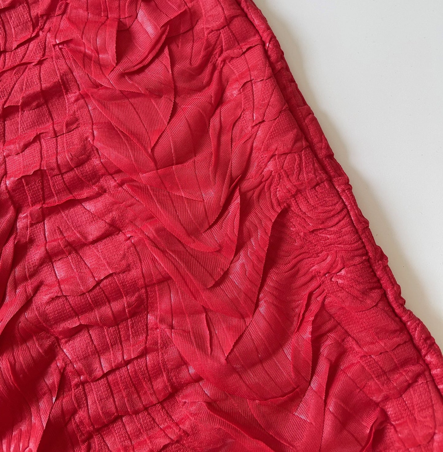 Coral Red Glamour Classic Yoga Waist Pencil Skirt