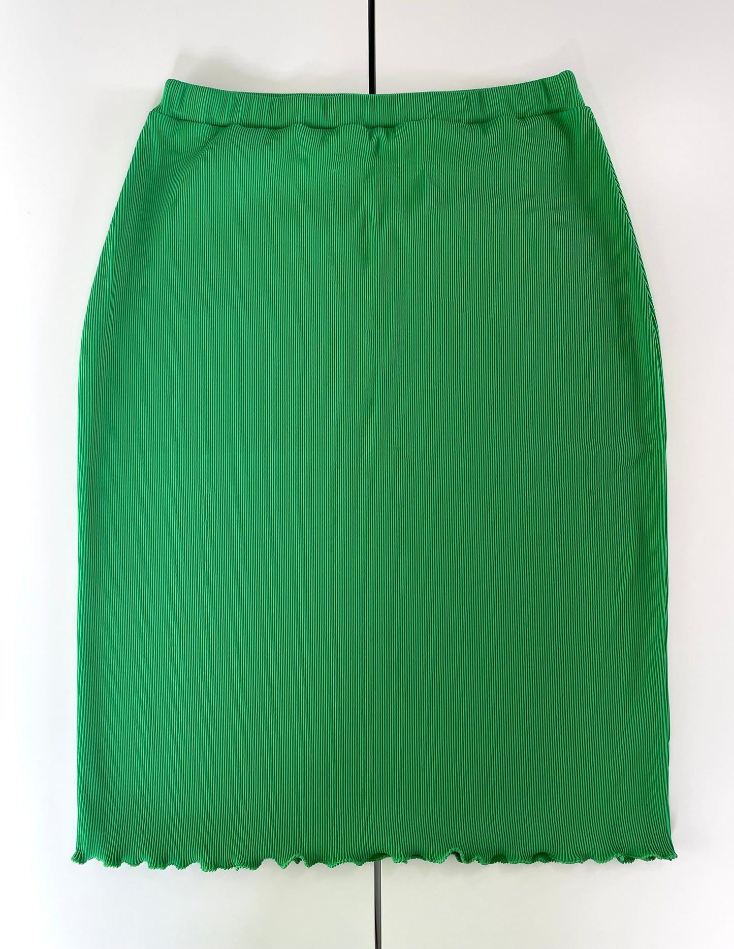 Kelly Green Pleated Classic Pencil Skirt