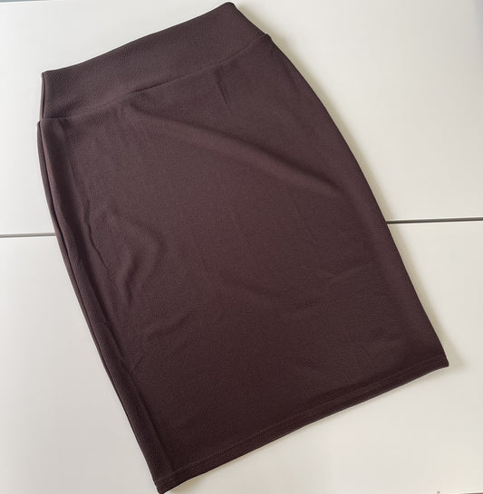 Classic Yoga Waist Pencil Skirt - Brown
