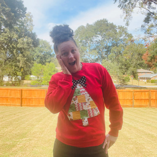 Quilted Christmas Tree Sweatshirt