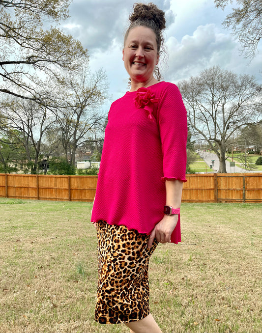 Raspberry Rose Swing Top