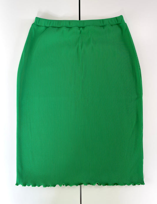 Kelly Green Pleated Classic Pencil Skirt