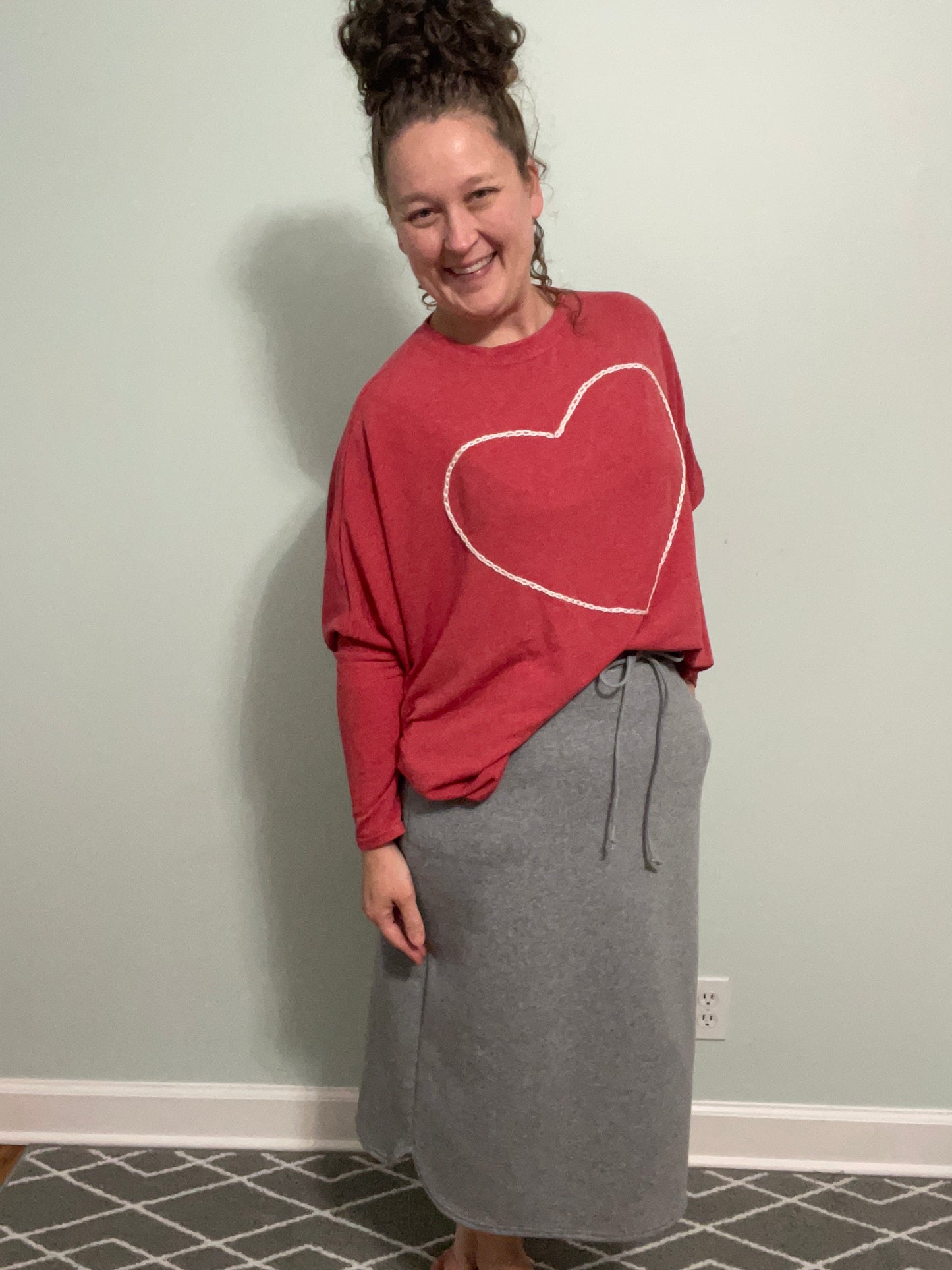 Midi Length Custom Sweatskirt