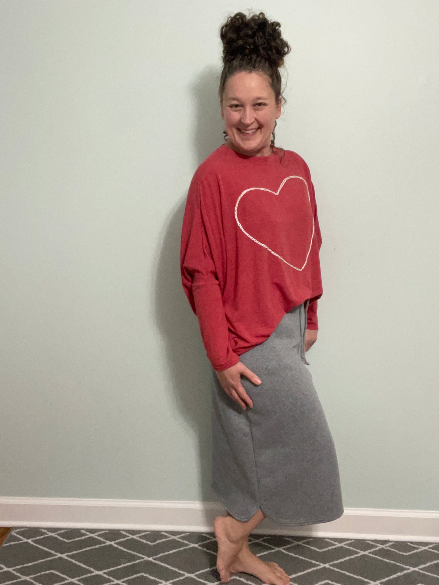 Midi Length Custom Sweatskirt
