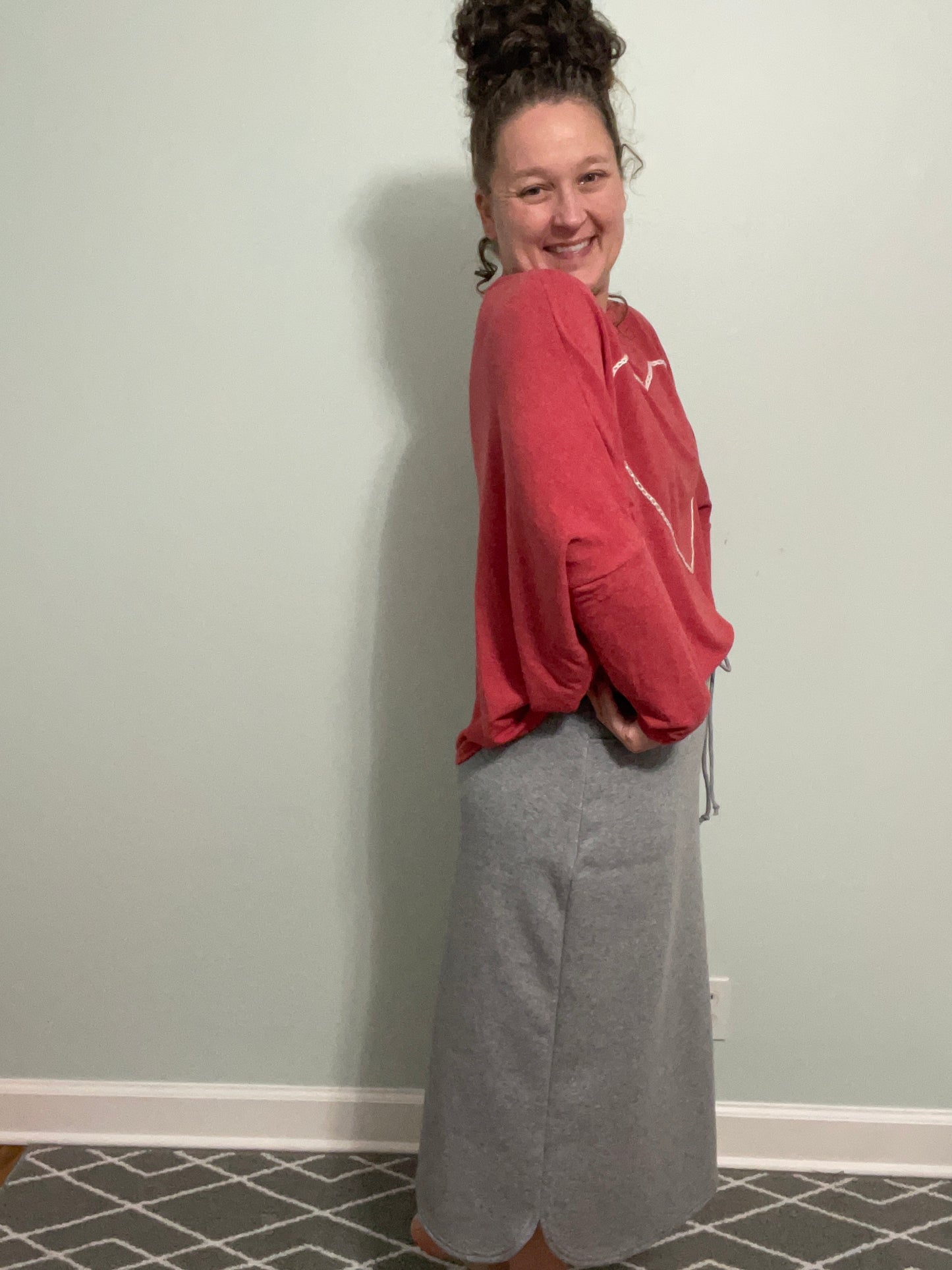 Midi Length Custom Sweatskirt