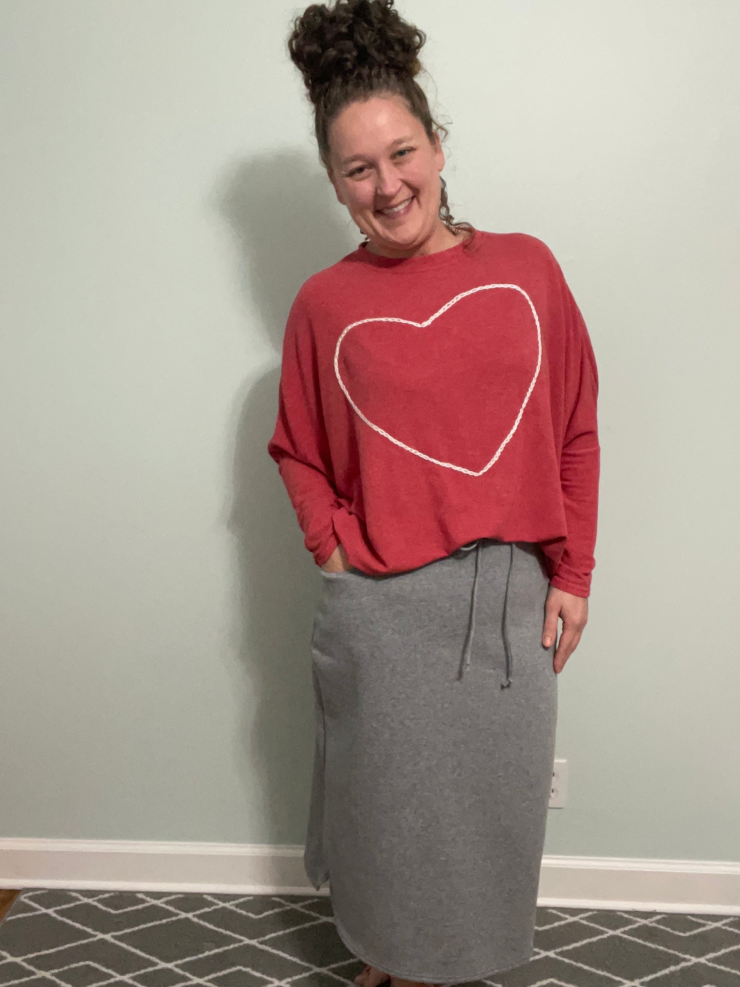 Midi Length Custom Sweatskirt