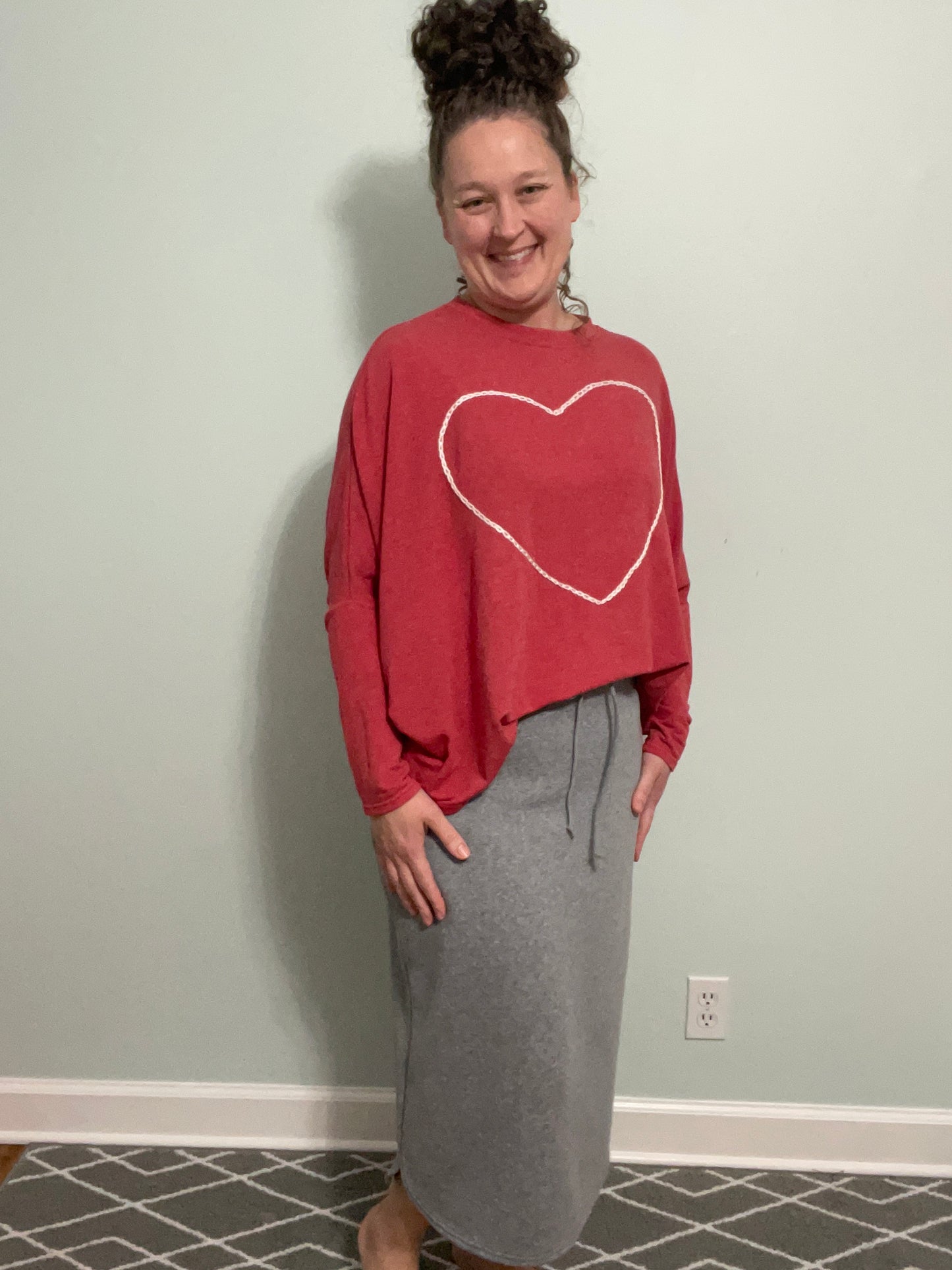 Midi Length Custom Sweatskirt