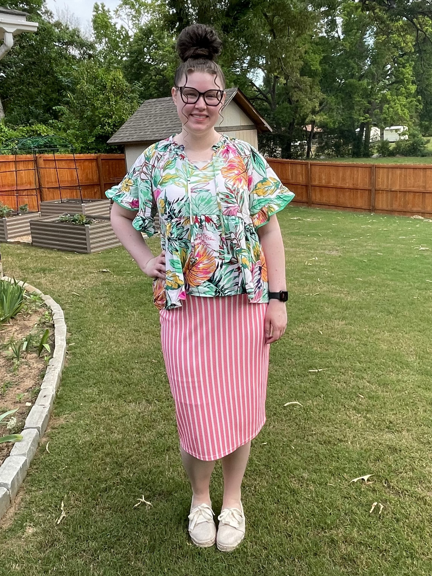 Candy Stripe Classic Pencil Skirt