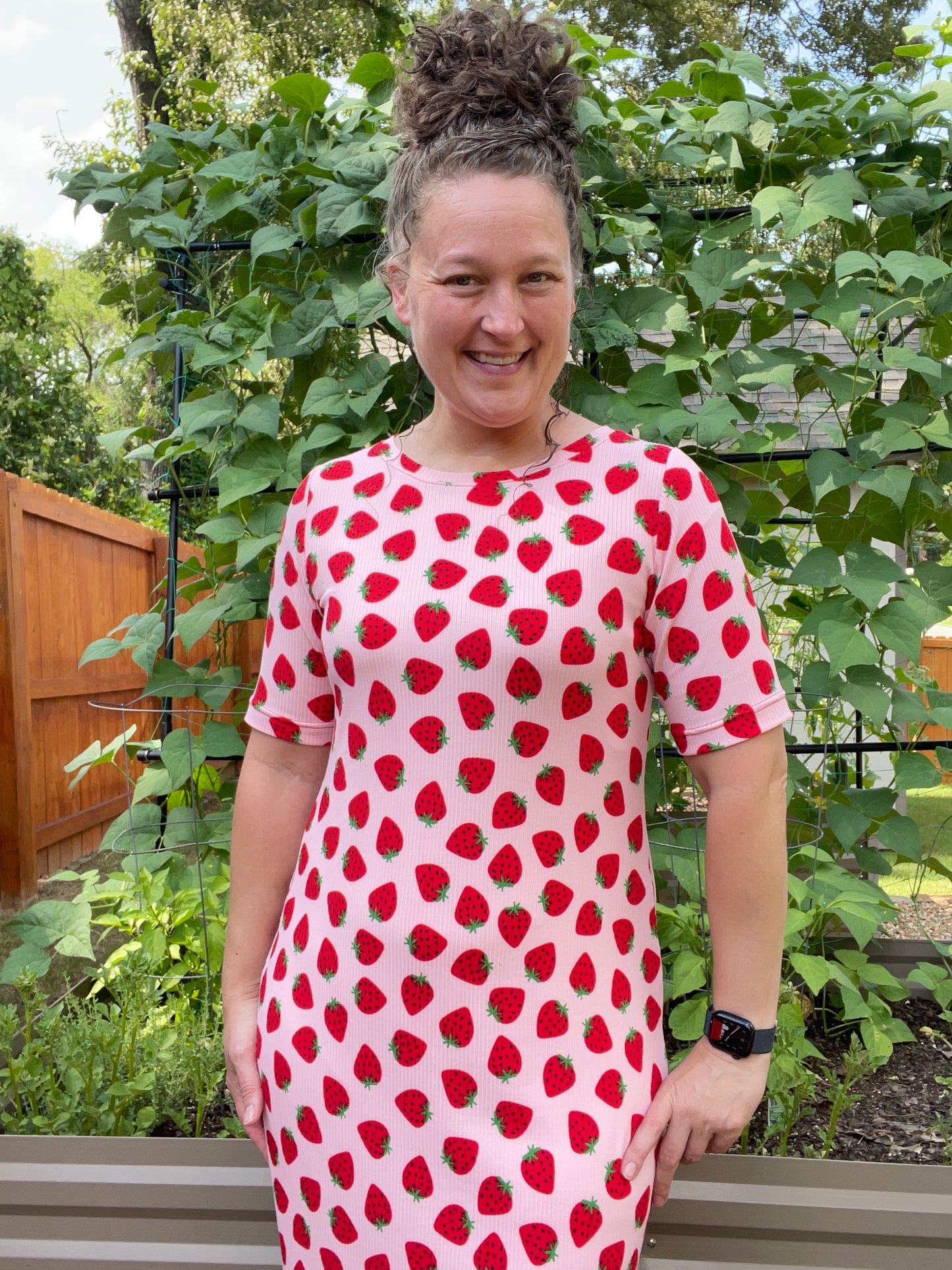 Strawberry Fields Midi Length Dress