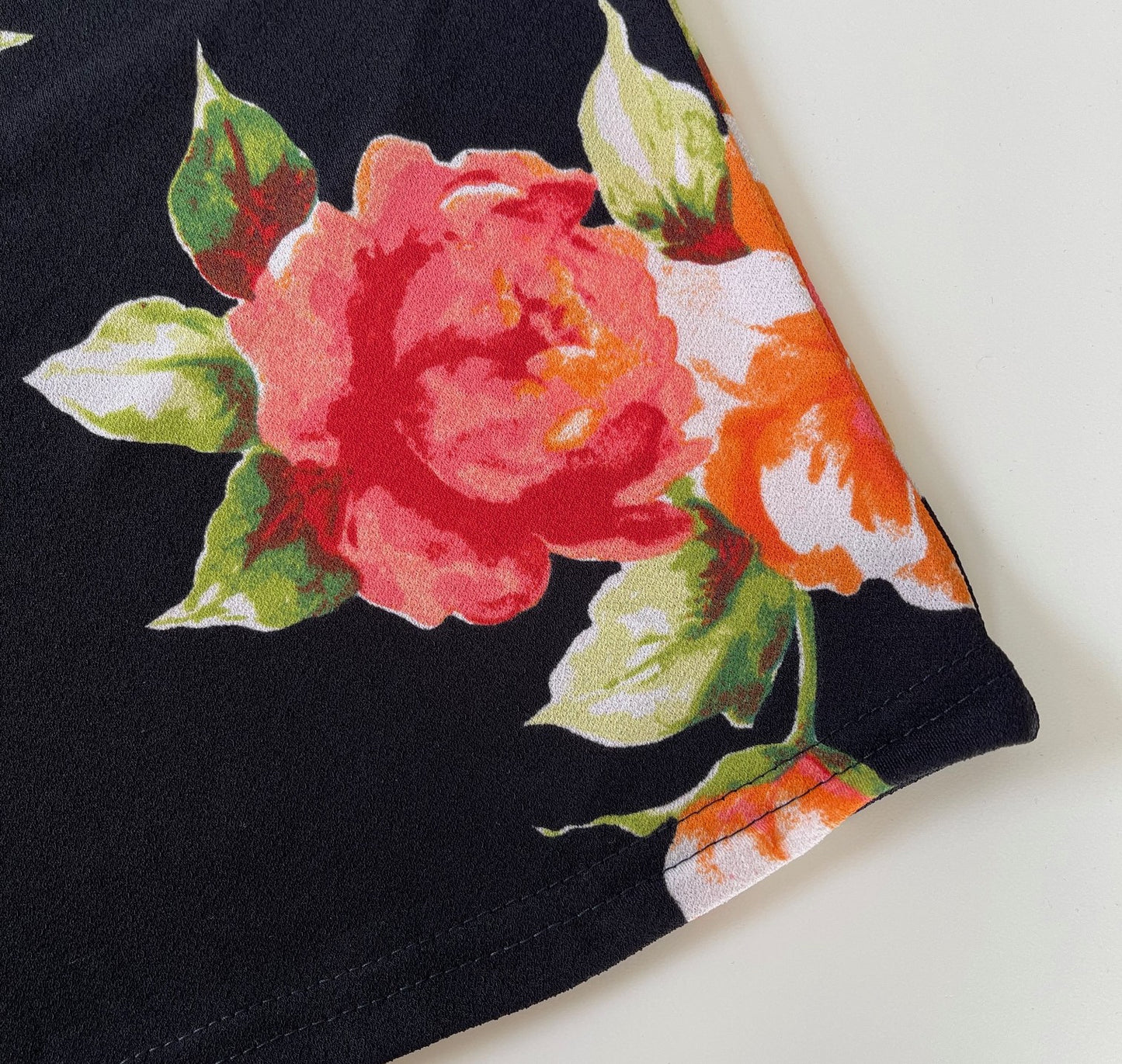 Classic Pencil Skirt Orange Floral