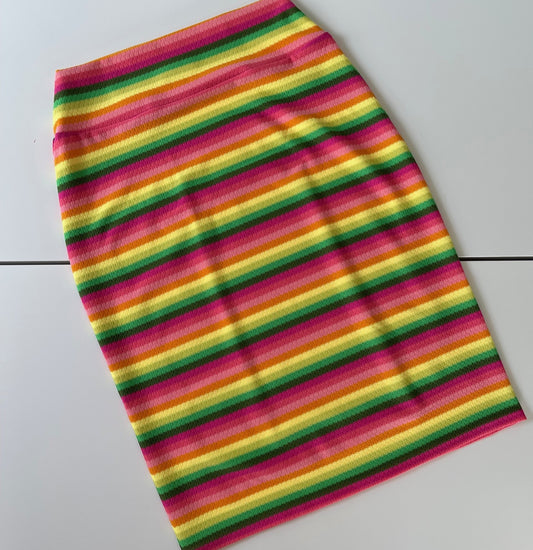 Bright Stripe Classic Yoga Waist Pencil Skirt